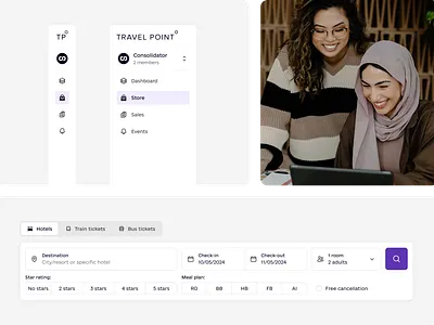 Travel Point - Navigation & Filters UX best web design dashboard design filter ux modern design navidation ui ux web webdesign website ui