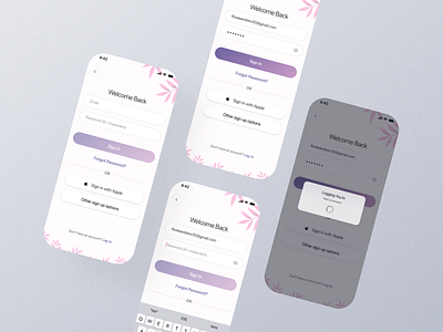 Sign In Mobile App Ui app graphic design mobile screen sign sign in app sign in dasboard sign in design sign in details sign in experience sign in interface sign in mobile sign in option sign in page sign in screen sign in setting sign in view sign option ui