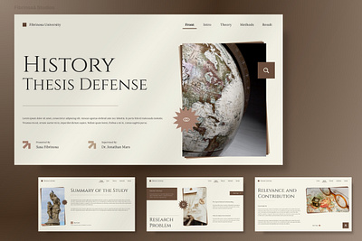 History Thesis Defense Presentation Template scholarly