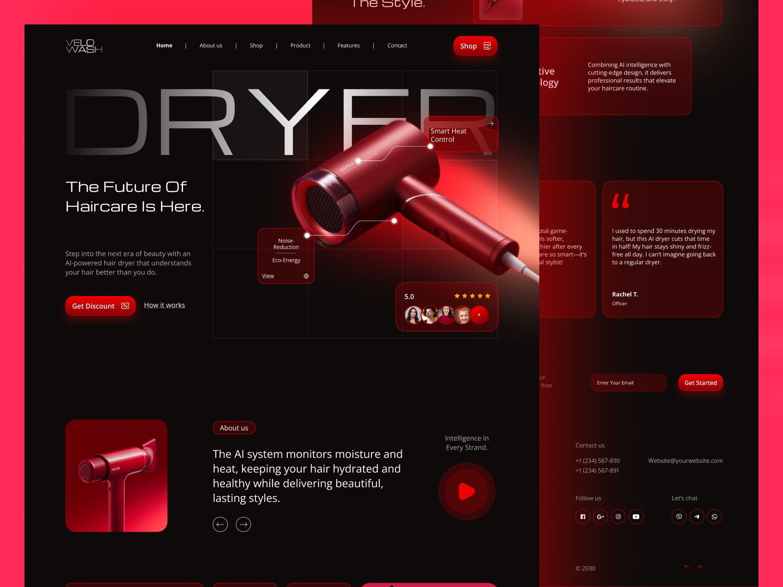 Example of 3D Product Landing Page Design For Saa S