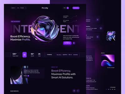 Hoosty —AI Business Website for Smart Scalable Digital Solutions ai agents ai agents landing page ai business website ai startup branding branding data driven ui design design digital automation platform enterprise tech ui graphic design landing page machine learning web design saas ai product page scalable tech website smart software site webflow ai design