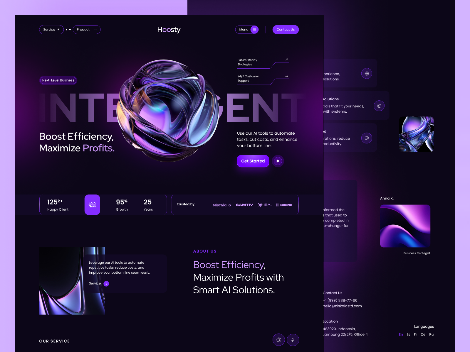 Example of Interactive Landing Page Design For Saa S