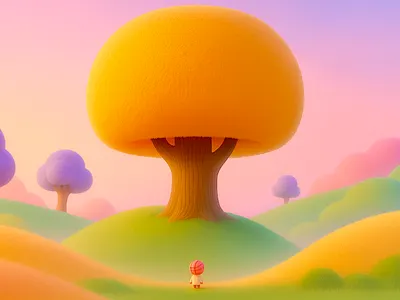 🏀 3d cute dribbble illustration