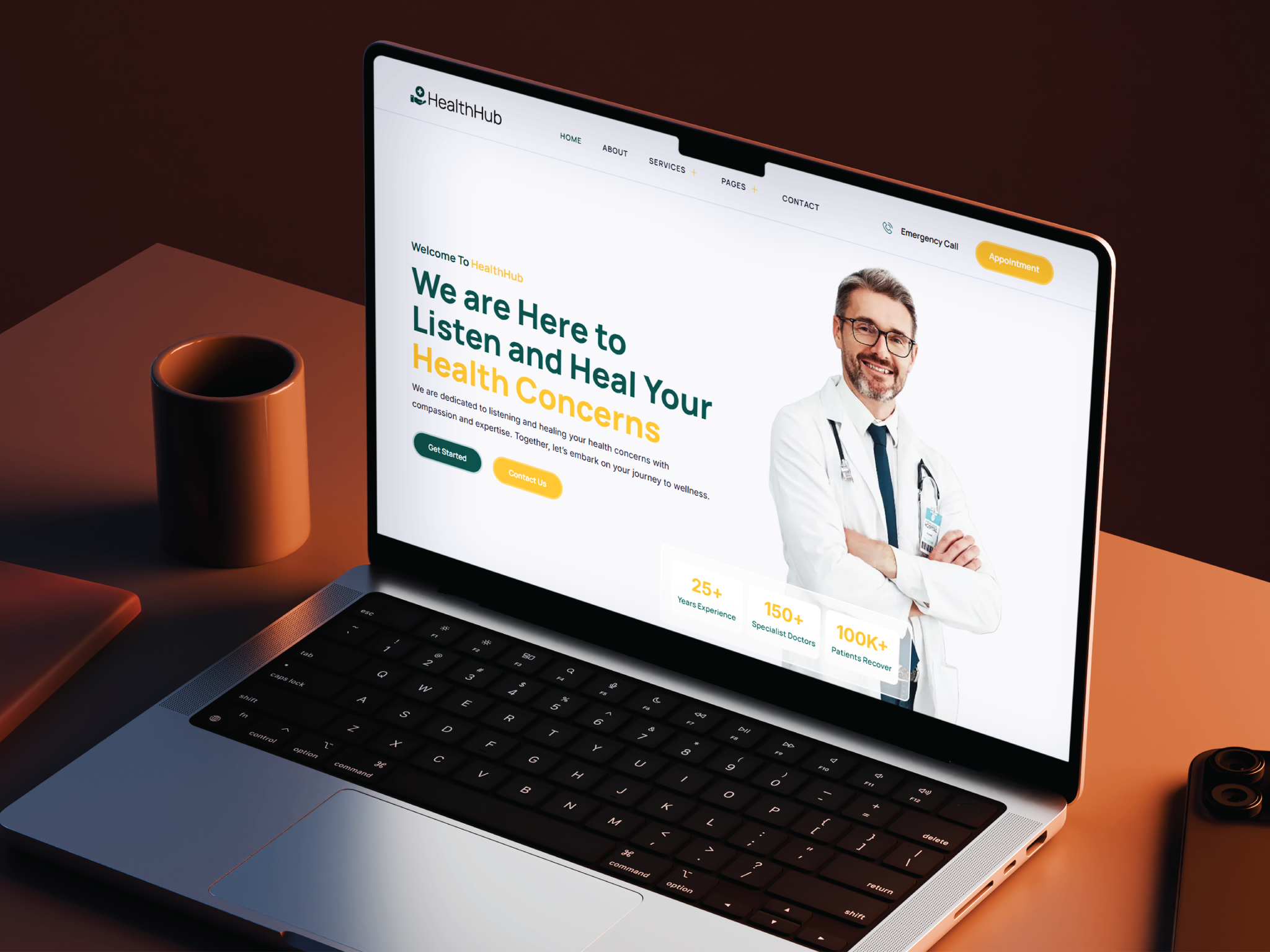 Example of Healthcare Website Design In Word Press