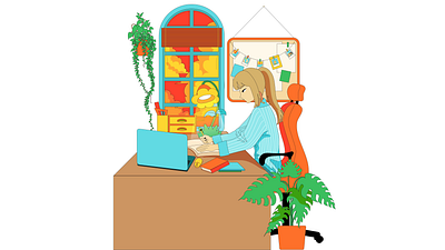 Study Animation 2d animation 2d illustration activity adobe after effects adobe illustrator animation business illustration free stock video free vector package loop animation motion graphics studying illustration