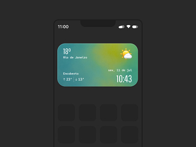 Weather Card Widget Component app clima component design figma motion product design weather card web design widget