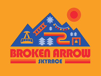 Broken Arrow Skyrace Merch broken arrow broken arrow skyrace merch minimal illustration mountains race retro running tahoe thick lines trail running ultrarunning
