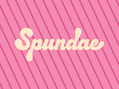 Spundae - Logo branding bubbly custom logo design fun day graphic design ice cream lettering logo sunday typography vector vintage yummy