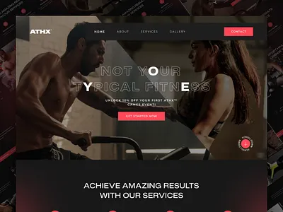 ATHX – Modern Fitness & Gym Landing Page | UX/UI Design landingpageinspiration ui