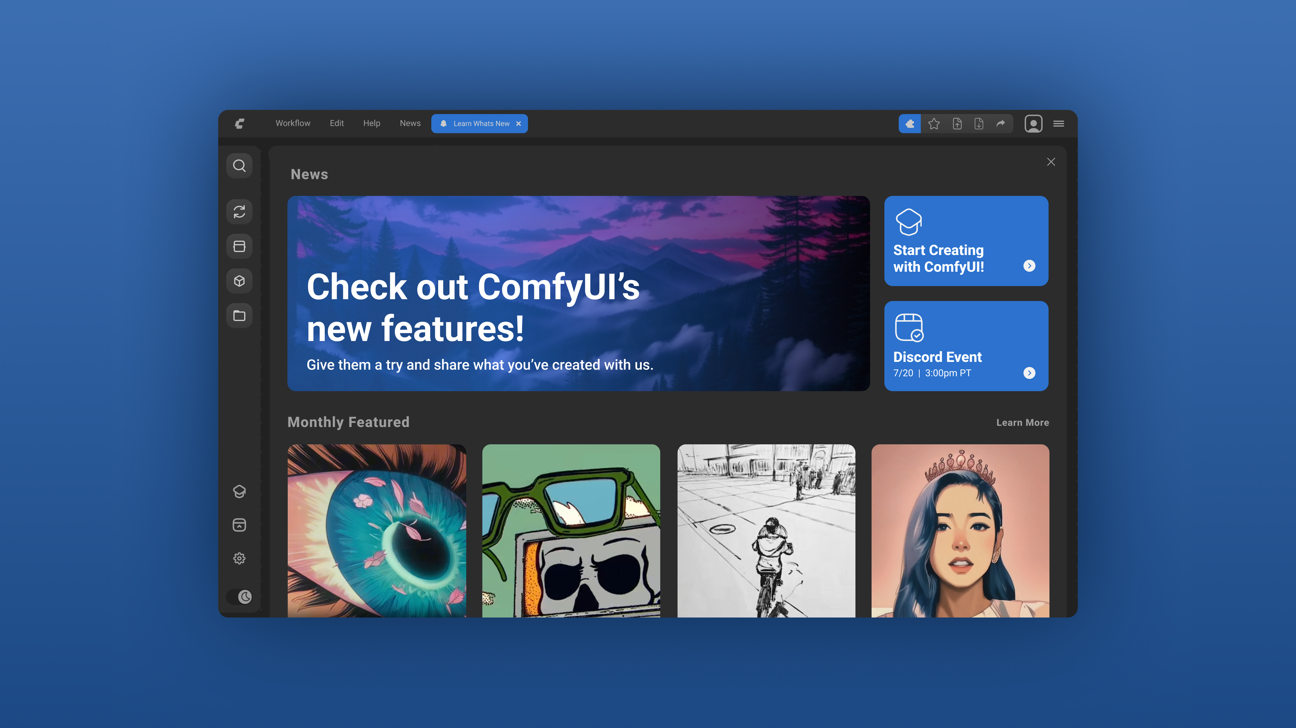 ComfyUI AI News Workspace community creative news node ugc ui workspace