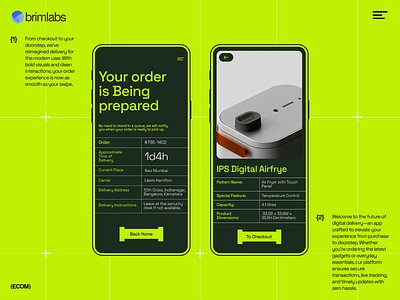 eCommerce Delivery App ui