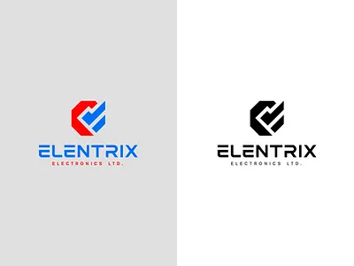 Elentrix Electronics Logo app branding design graphic design icon illustration logo minimalist typography ui ux vector visual brand identity