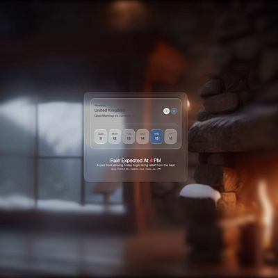 Severe Weather App UI: Arctic Cyclone Mode 3d animation app apple vision pro ar branding futuristic graphic design logo motion graphics ui vr weather