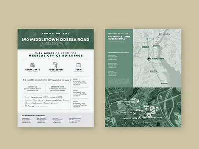 690 Middletown Odessa - Flyer commercial real estate design flyer graphic design layout marketing print real estate