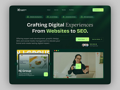 Kreative Creators - Landing Page figma design landing landing page ux ui design web design website design