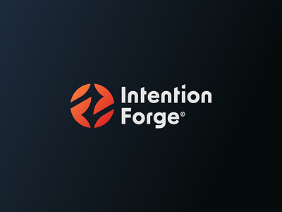 Intention Forge - Logo burn coaching growth heat intention forge logo symetrical