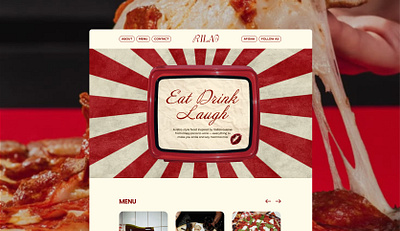 Retro pab RILAO landing page ui ux web design