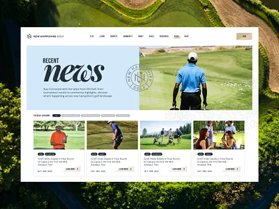 NH Golf News Desktop art direction blog branding golf grid interface mockup news sports sports design ui ux visual design web design
