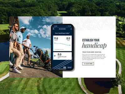 NH Golf Web Section Layout app art direction branding design golf grid grid layout interface mobile mockup sports sports design ui ux visual design web design