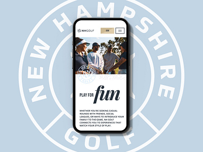 NH Golf Rebrand art direction branding cta design golf grid grid layout hero interface logo menu mobile mockup sports sports design ui ux visual design web design