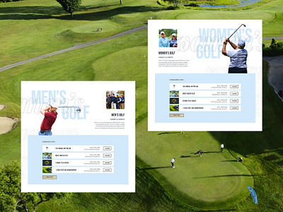 NH Golf Upcoming Events art direction branding course design events golf grid grid layout interface men mockup news section sports sports design ui ux visual design web design women