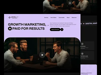 Marketing Agency Website agency website boutinuqe branding business creative agency design digital marketing founder graphic design home page ios app landing page marketing marketing agency website minimal ui ui design uiux web design