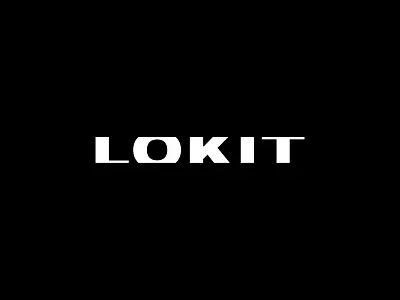 LOKIT - Logo Design Concept bold logo branding clothing brand cut off logo event management grid logo logo design logo grid logotype lokit monochrome logo negative space swiss logo wide logo