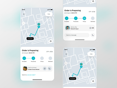 Delivery Tracking App UI android courier courier service delivery delivery app delivery service deliverytrackingui gps ios logistic map on demand app package tracking parcel app parcel delivery parcel tracking shipping track tracking transportation