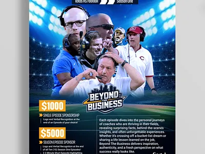 Event Sponsorship Flyer design graphic design graphicdesign highschoolfootball marketingcollateral mediaproduction printmarketing sports sportsmedia typography