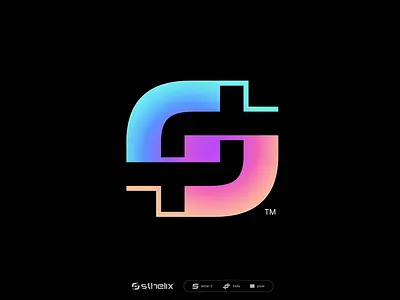 Helix + S branding business logo conceptual creative logo dna it logo logo logo 2025 logo icon logo mark logo symbol logomark medical logo new logo s shelix startup logo