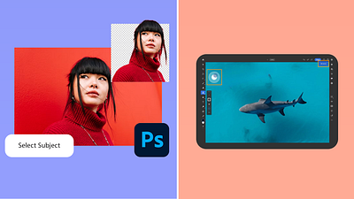 Select Subject On Ipad Photoshop design graphic photoshop ui