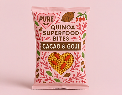 Food Packaging Design - Cacao & Goj food packaging