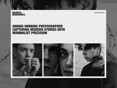 Markus Bernhardt® — Editorial Web Design ariful islam clean website design editorial design editorial landing page editorial web design editorial wedsite landing page minimal web design minimalist landing page personal branding photographer landing page photographer portfolio photographer web design photographer website typographical landing page ui design visual design visual designer web design website concept