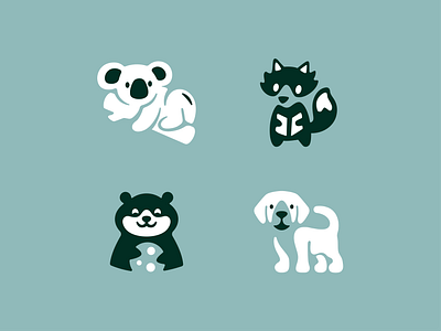 Logomarks with animals animal animal logo brand branding design dog elegant fox graphic design koala logo logo design logo designer logodesign logodesigner logotype modern negative space pet logo