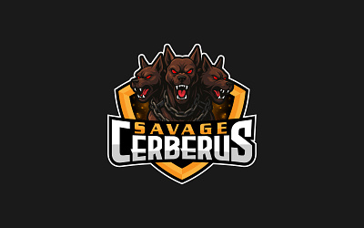 Savage Cerberus E-Sports Mascot Logo Design custom design esports esports logo design illustration logo logo design mascot mascot logo design