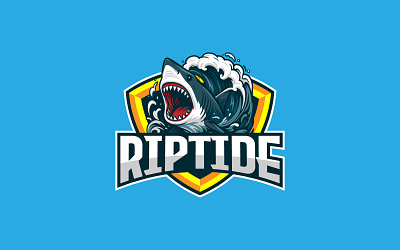 Riptide Mascot Logo Design custom graphic design illustration logo logo design mascot mascot logo