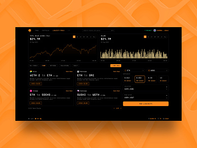 Liquidity Supply Protocol Dashboard crypto dashboard defi financial hyip investing investment liquidity protocol saas swap trading ui user panel ux wallet web app web design web3 website