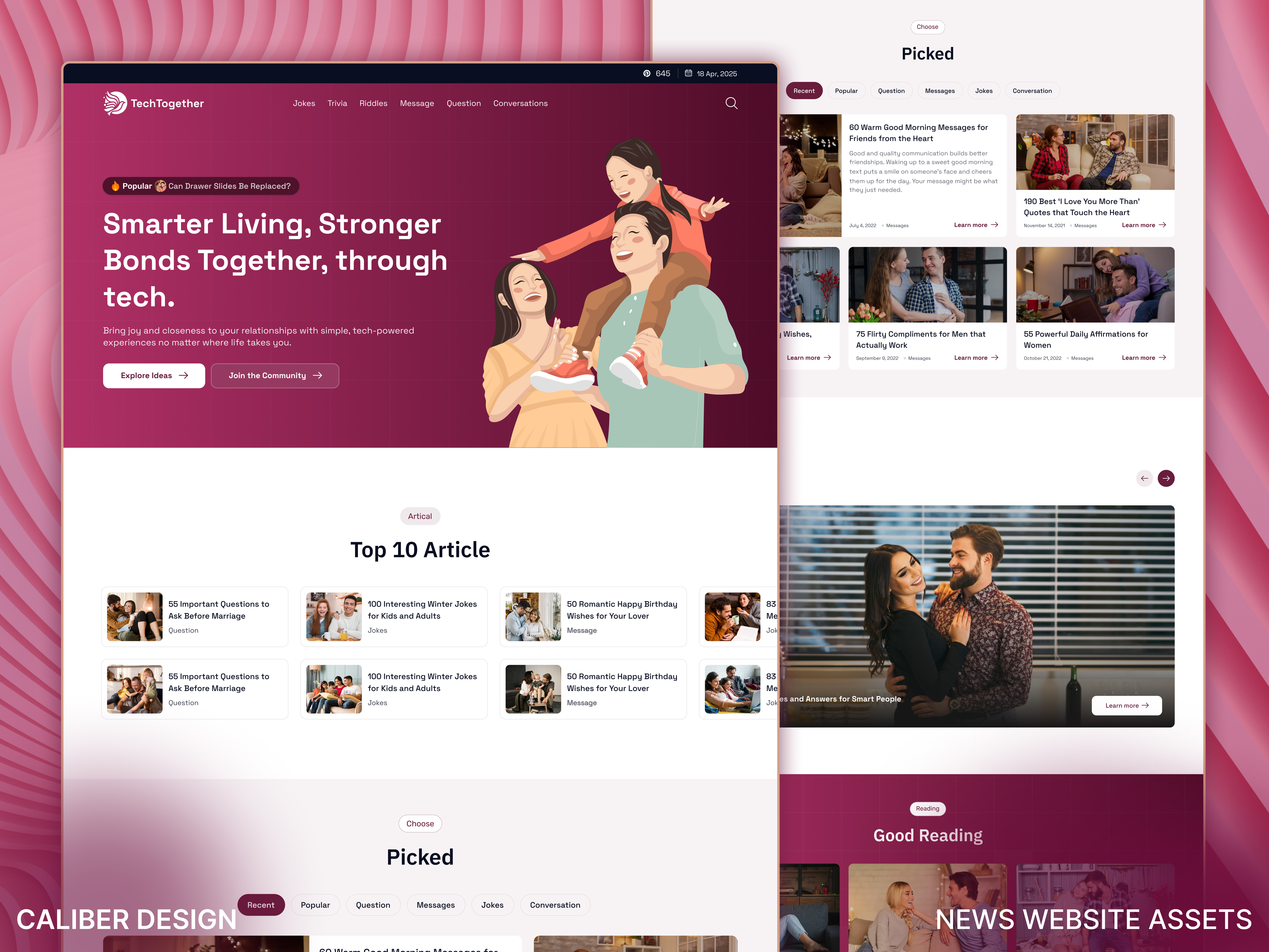 TechTogether - News Website article design conversations design good reading graphic design joke jokes latest articles media media news news landing page news website sport news ui ux design