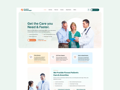 Hospital Automanager Website Redesign graphic design hospital software hospital theme medical template medical theme multi language ui
