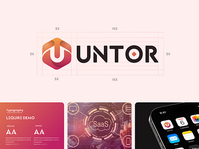 Untor - Saas Brand Identity logo brand guidelines brand identity branding creative logo dribbble logo gradient logo letter logo lettering lettermark logo logo design logo designer minimal logo modern logo monogram logo saas saas logo tech logo technology loog unique logo