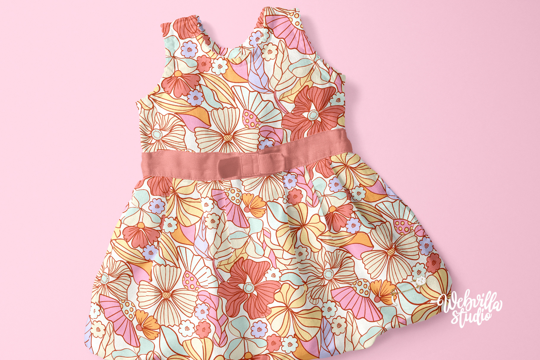 Example of Seamless Pattern  Hand Painted Or Vector