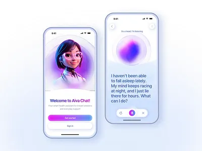 AI Mobile App | Healthcare | App Design | Wellness App | UIUX ai ai app design ai assistant ai assistant app ai assistant design ai chat bot ai chat bot app ai chat bot mobile app ai mobile app ai product app ai product design healthcare healthcare app healthcare mobile app mobile product design ui ux wellness wellness app wellness mobile app