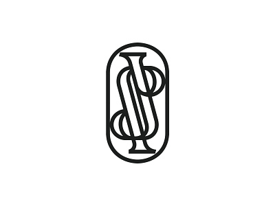 SJ JS S J monogram ready-made logo for sale by Anhdodes - Logoad anhdodes branding design graphic design illustration js logo logo design logo designer logodesign minimalist logo monogram s j sj typography
