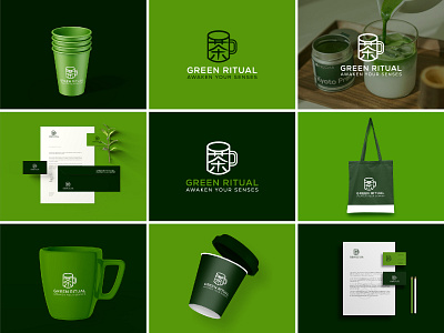 Matcha tea logo| Green Tea Logo Design barnd book brand identity brand kit branding cafe coffee cup coffee shop coffee tea design gradeint green tea iconic identity illustration logo logo design matcha matcha tea modern mug