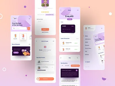 Home services Mobile App Design mobile app mobile app redesign mobile app ui ui ui design uiux user interface ux design