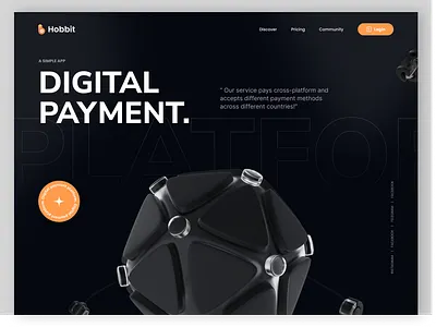 Digital Payment Landingpage app design branding design illustration logo ui ux vector web design