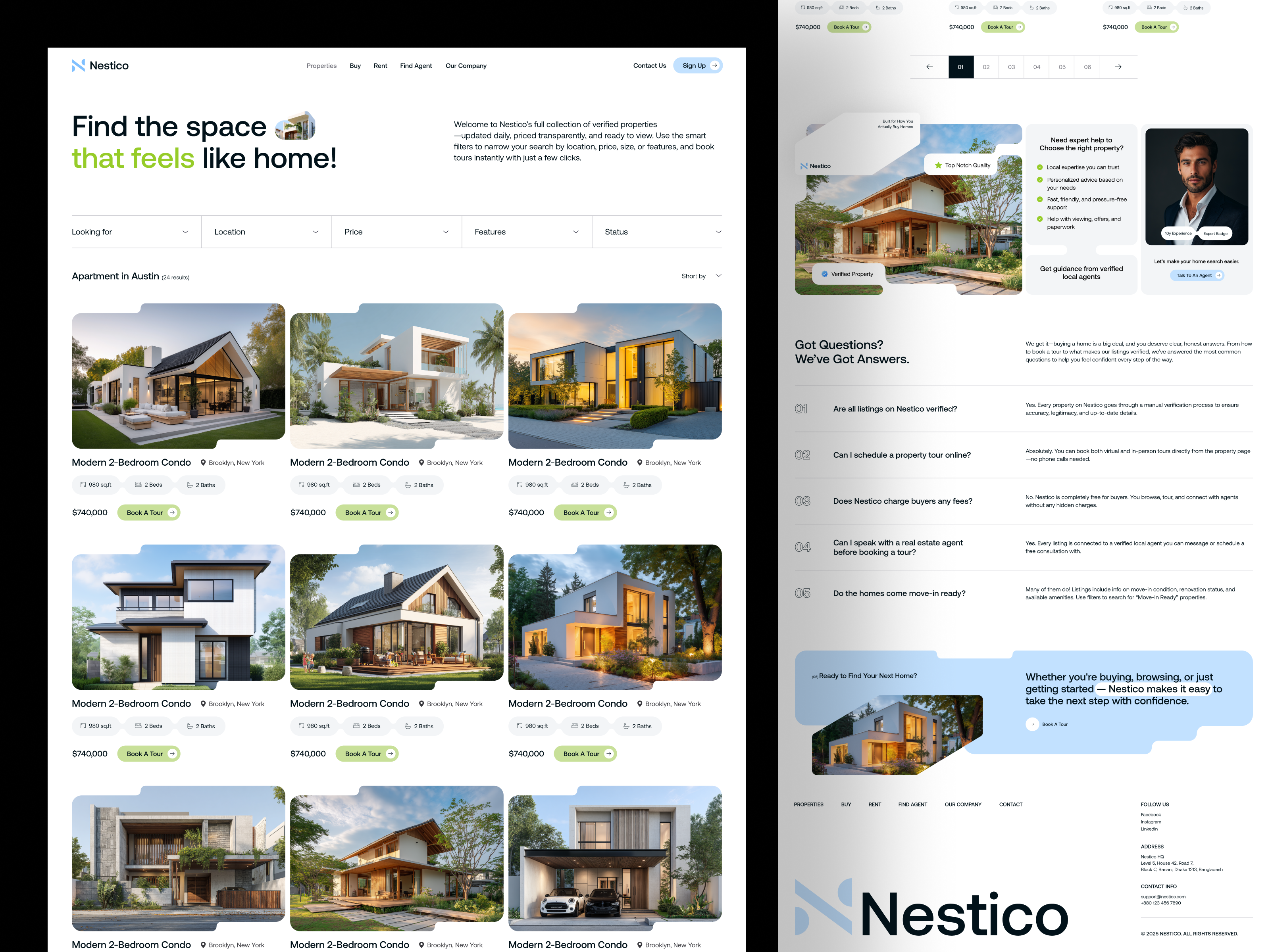 Example of Real Estate Website Design