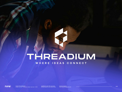 Threadium Where Ideas Connect agency boldidentity brand brandidentity branding craeativebranding designsystem geometric innovation inspiration logo logodesign modernlogo monogram techlogo