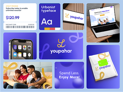 Youpahar - Loyalty Program Platform Brand and Interface Design blue branding blue website brand design branding logo loyalty design loyalty program premium branding subscription website ui web design y branding y logo
