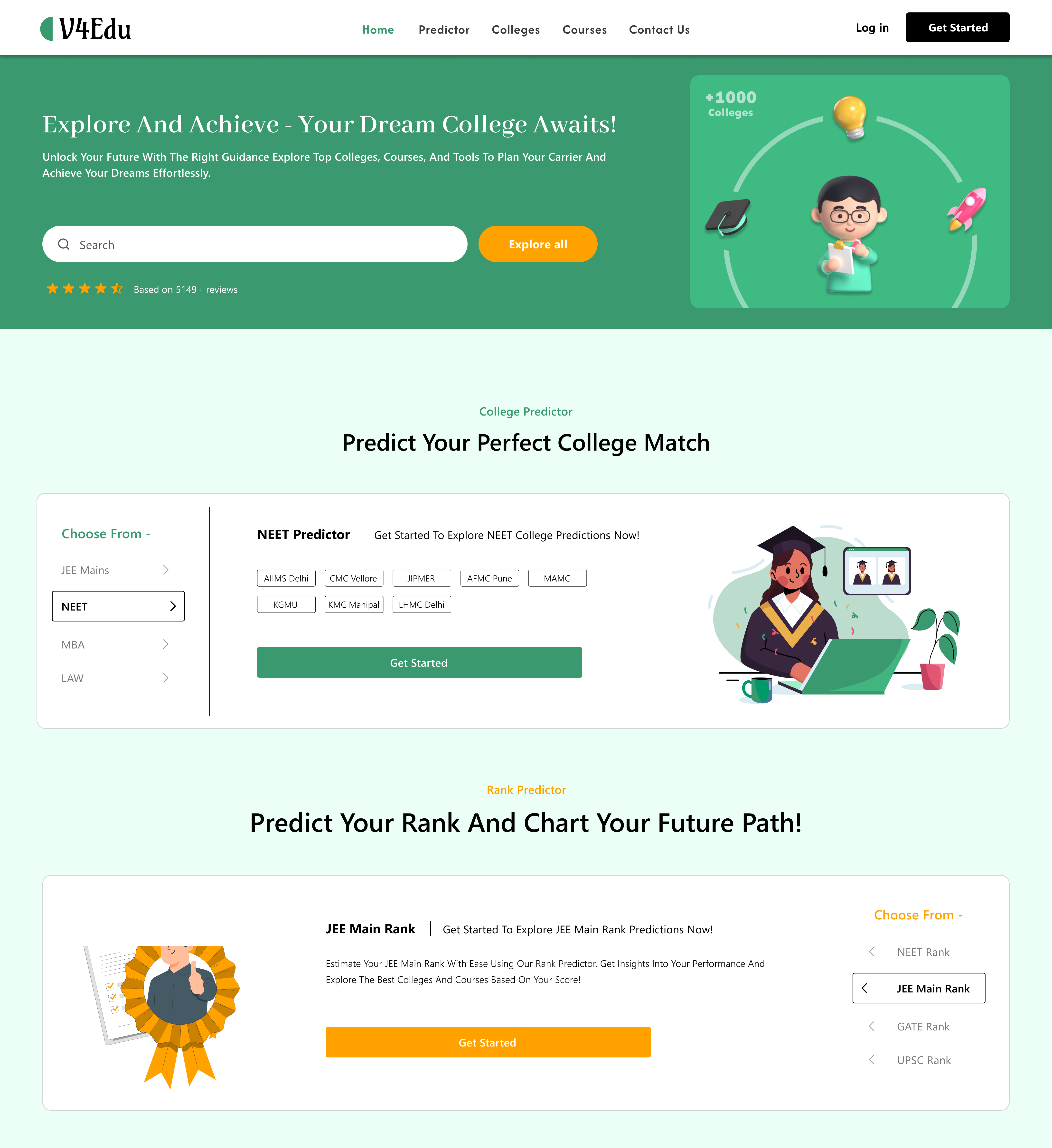 LANDING PAGE (Education) branding design educational landing page figma design figma website design graphic design green color landing page green theme landing page illustration landing page logo typography ui ux vector website design website green color